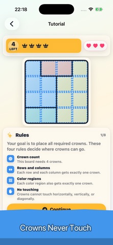 Queens: Crown Logic Puzzle Screenshot 3 of 5