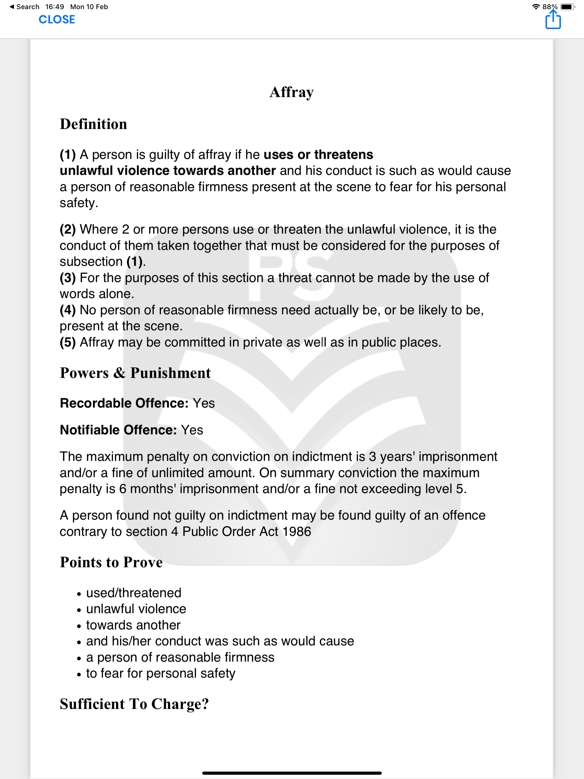Pocket Sergeant - Police Guide