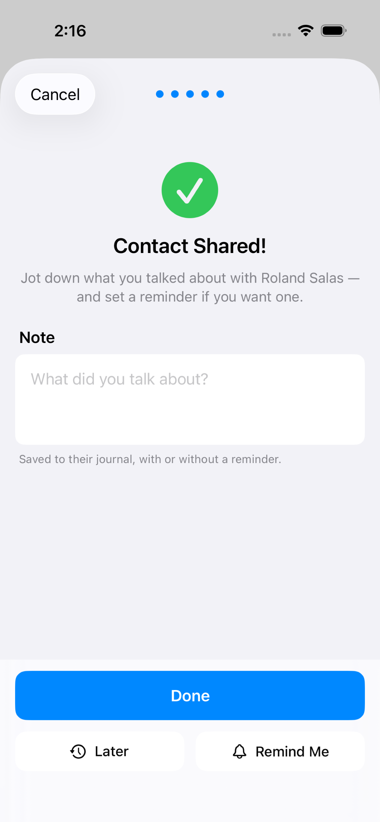 Nexus Contacts screenshot 5