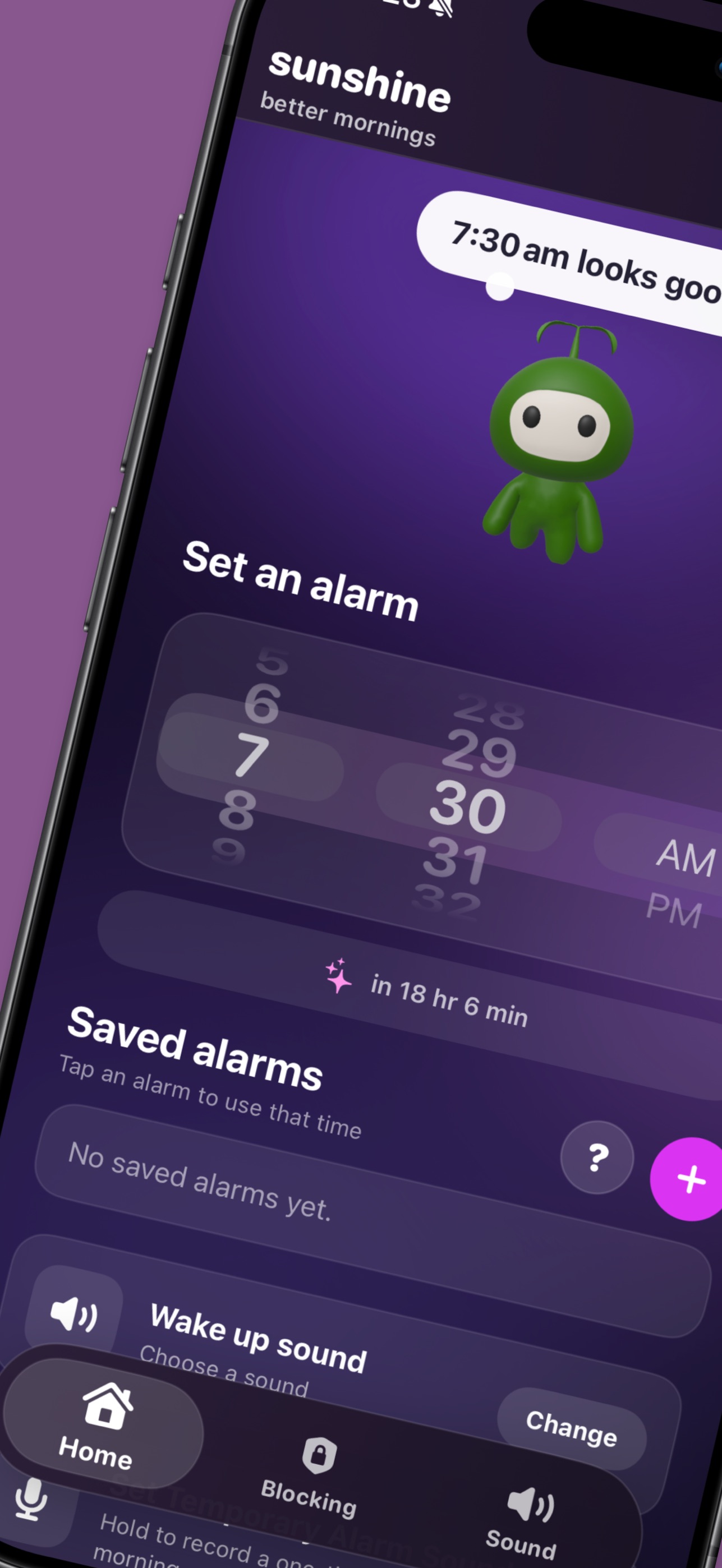 Screenshot 1 of Sunshine - Affirmation Alarm