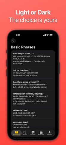 SpeakEasy German Phrasebook iPhone screenshot