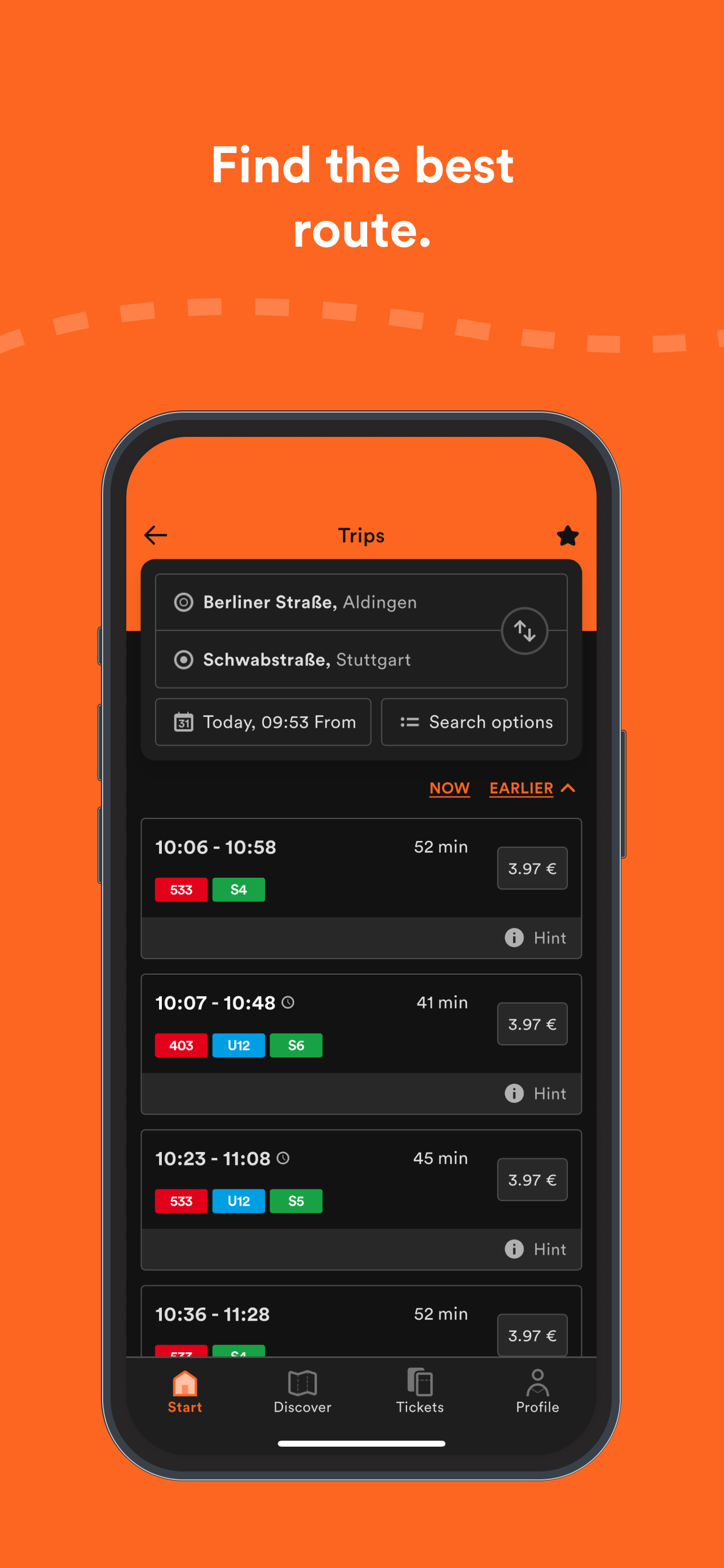 VVS Mobil - Trip planner