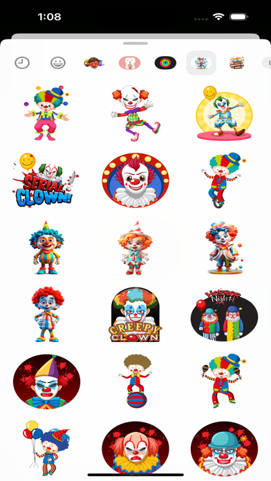Screenshot #1 pour Crazy Clown Stickers Pack