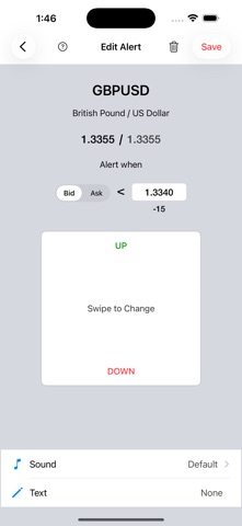 Forex Price Alerts Screenshot 6 of 9