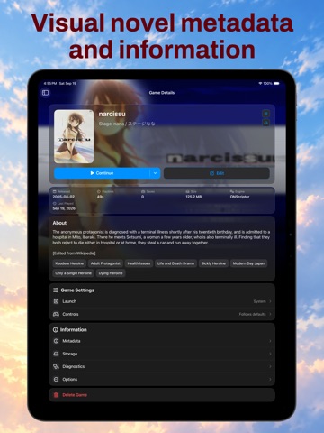 ZScripter: Visual Novel Player iPad screenshot 2