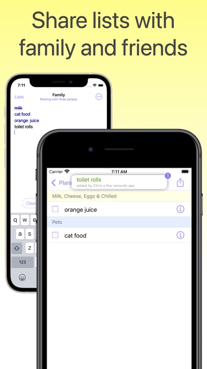 Shared Grocery List Organizer
