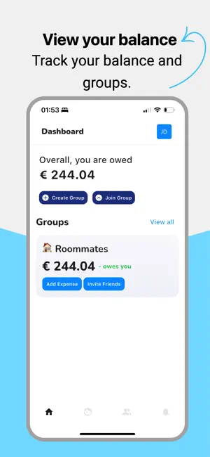 Sappla - Split groups expenses screenshot 1