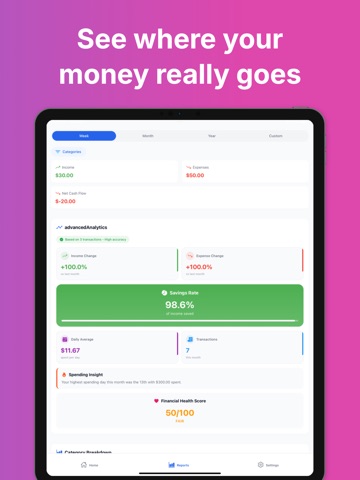 Vocash - AI Expense Tracker iPad screenshot