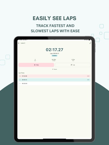 RaceMultiTimer iPad screenshot