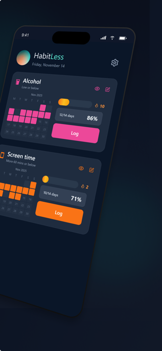 Habit Tracker: HabitLess Screenshot 2 of 8