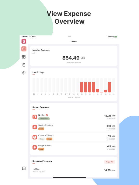 Screenshot #4 pour Expense Diary - Budget Tracker