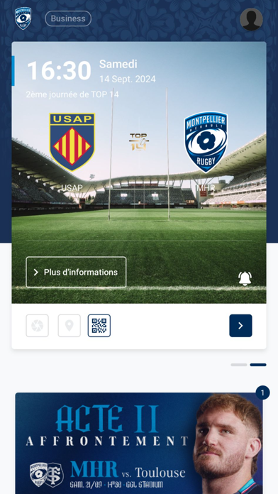 Montpellier Herault Rugby app screenshot