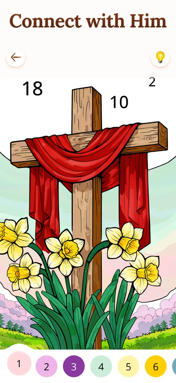 #2. Bible Coloring Paint by Number (iOS) Door: Oakever Games