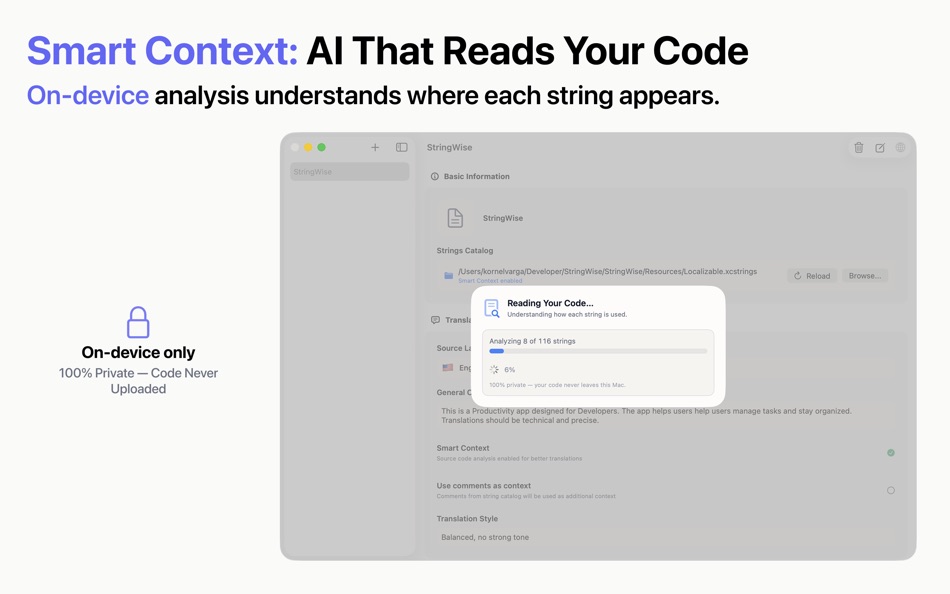 #5. StringWise - String Catalog AI (macOS) Podle: Kornel Varga