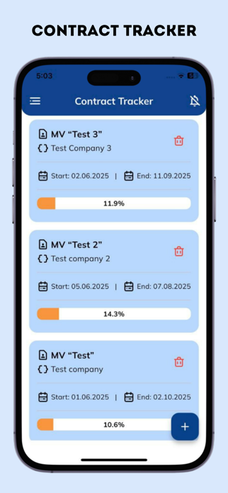Marine Contract Tracker Screenshot 1 of 7