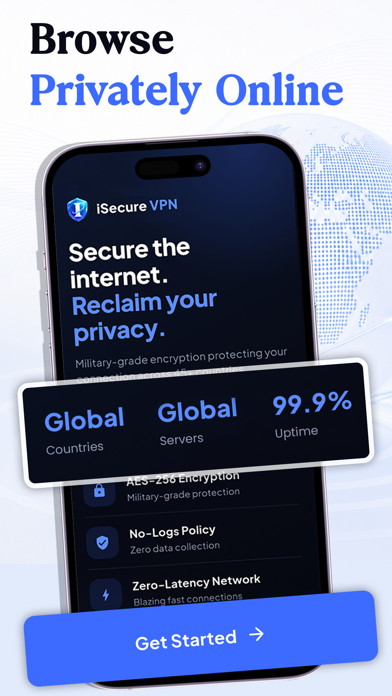 iSecure VPN iPhone screenshot