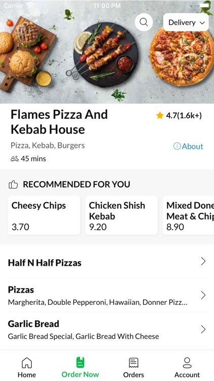 Flames Pizza And Kebab House.