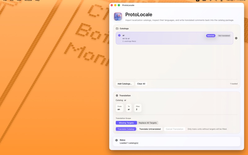 ProtoLocale screenshot