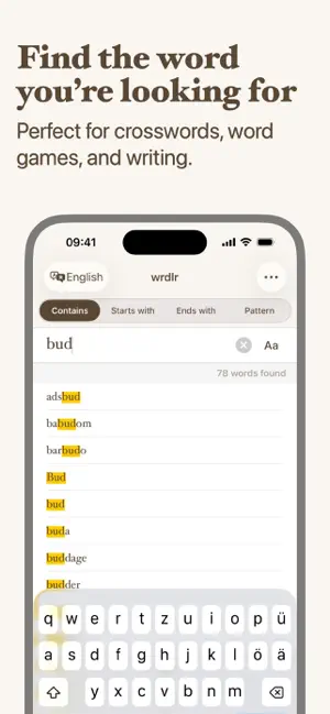 wrdlr Word Finder Dictionary screenshot 1