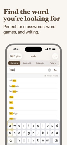 wrdlr Word Finder Dictionary iPhone screenshot