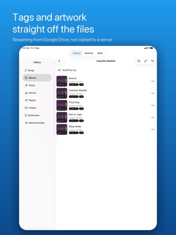 Spiral: Cloud Music Player iPad screenshot