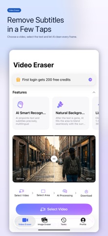 550W AI Eraser: Video & Photo iPhone screenshot