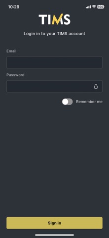 TIMS Mobile App screenshot