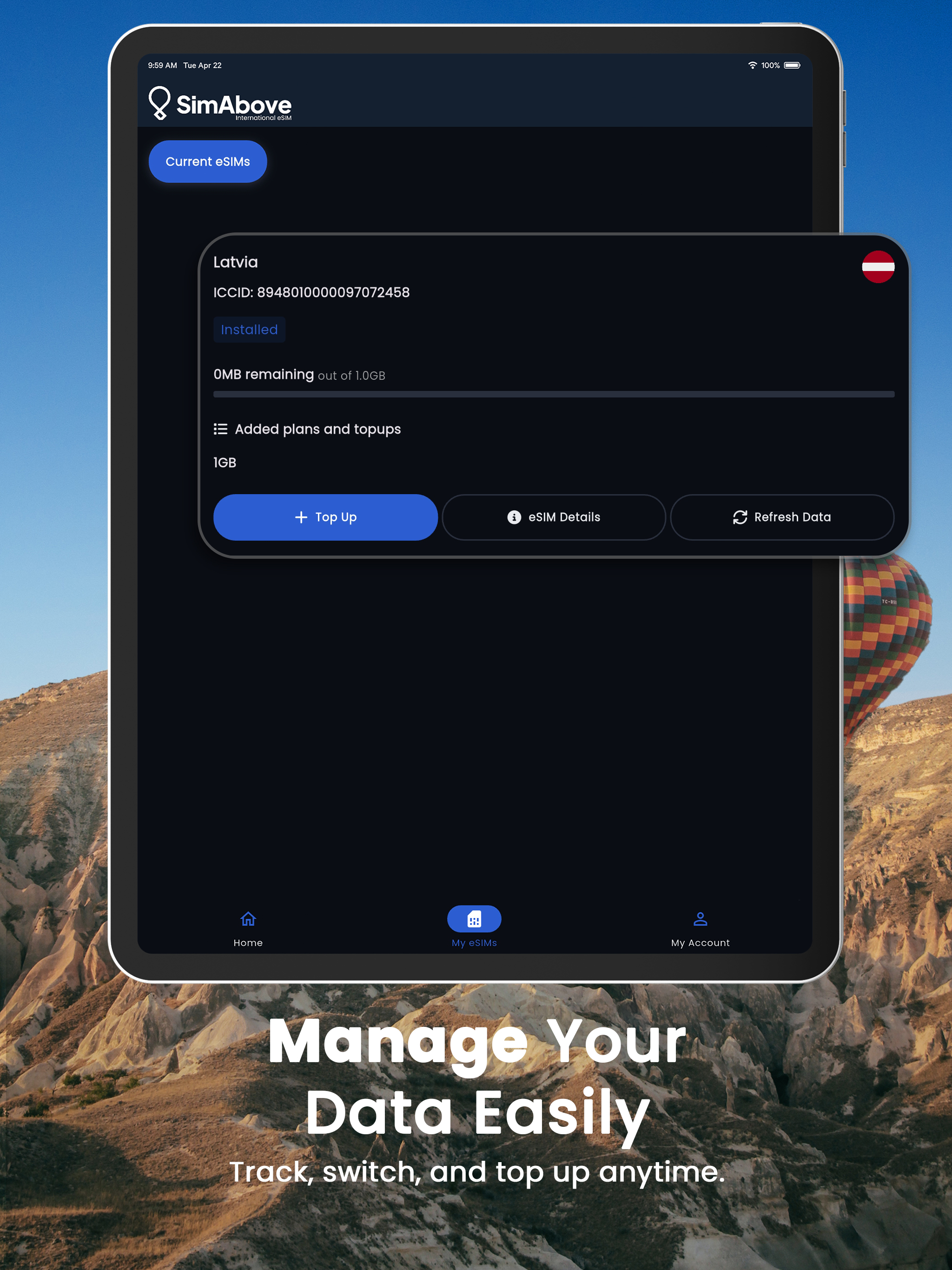 SimAbove: eSIM for Travel screenshot 14