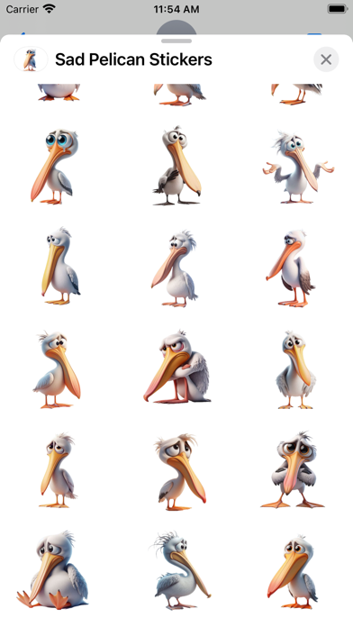 Screenshot #2 pour Sad Pelican Stickers