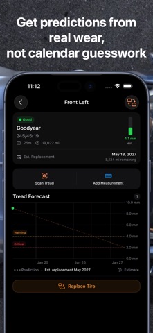 Tread – Tire Health Tracker iPhone screenshot