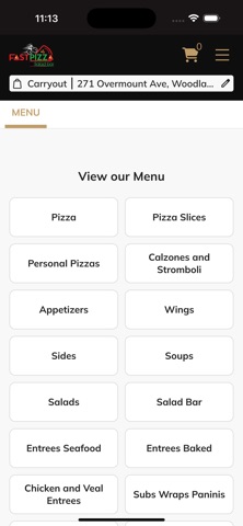 Fast Pizza & Salad Bar iPhone screenshot