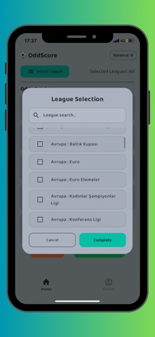 Oddscore screenshot