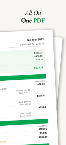 Donation Tracker: DeducThis iPhone screenshot