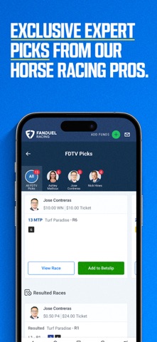 FanDuel Racing - Bet on Horses iPhone screenshot