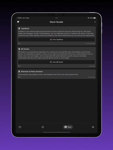 Mock Studio iPad screenshot