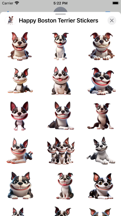 Screenshot #2 pour Happy Boston Terrier Stickers