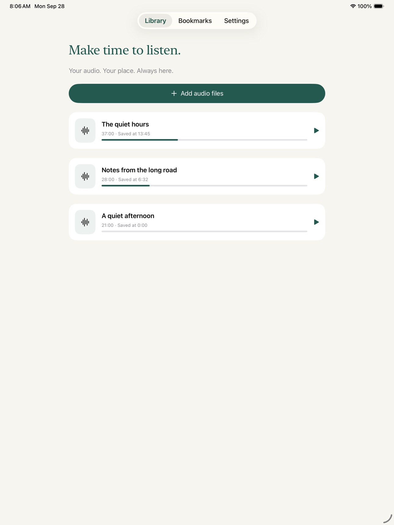 Screenshot 3 of Simple Reader: Audio Player