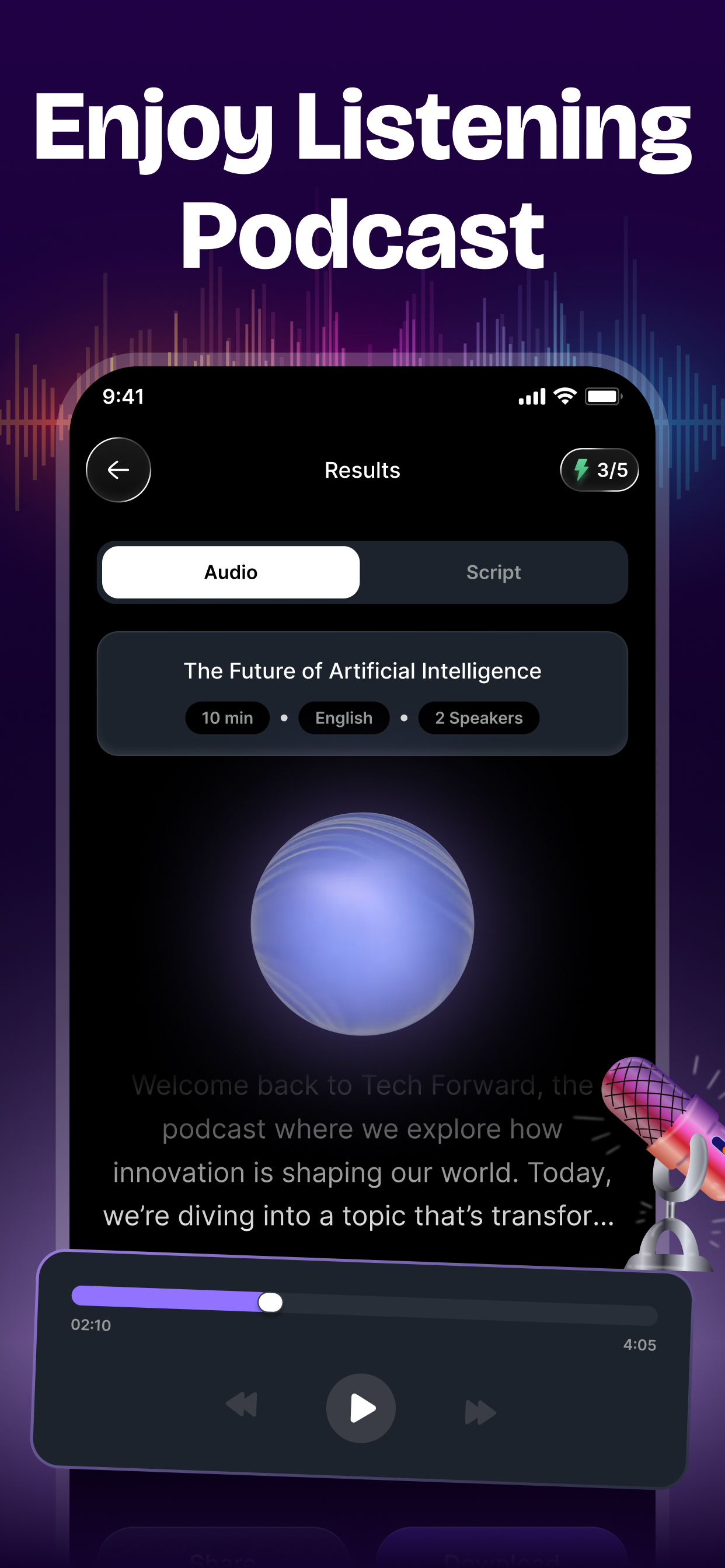 AI Podcast Generator - Script screenshot 3