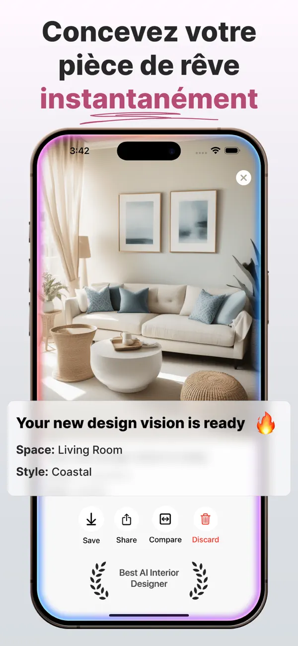 Screenshot #2 pour Designly : IA Intérieur