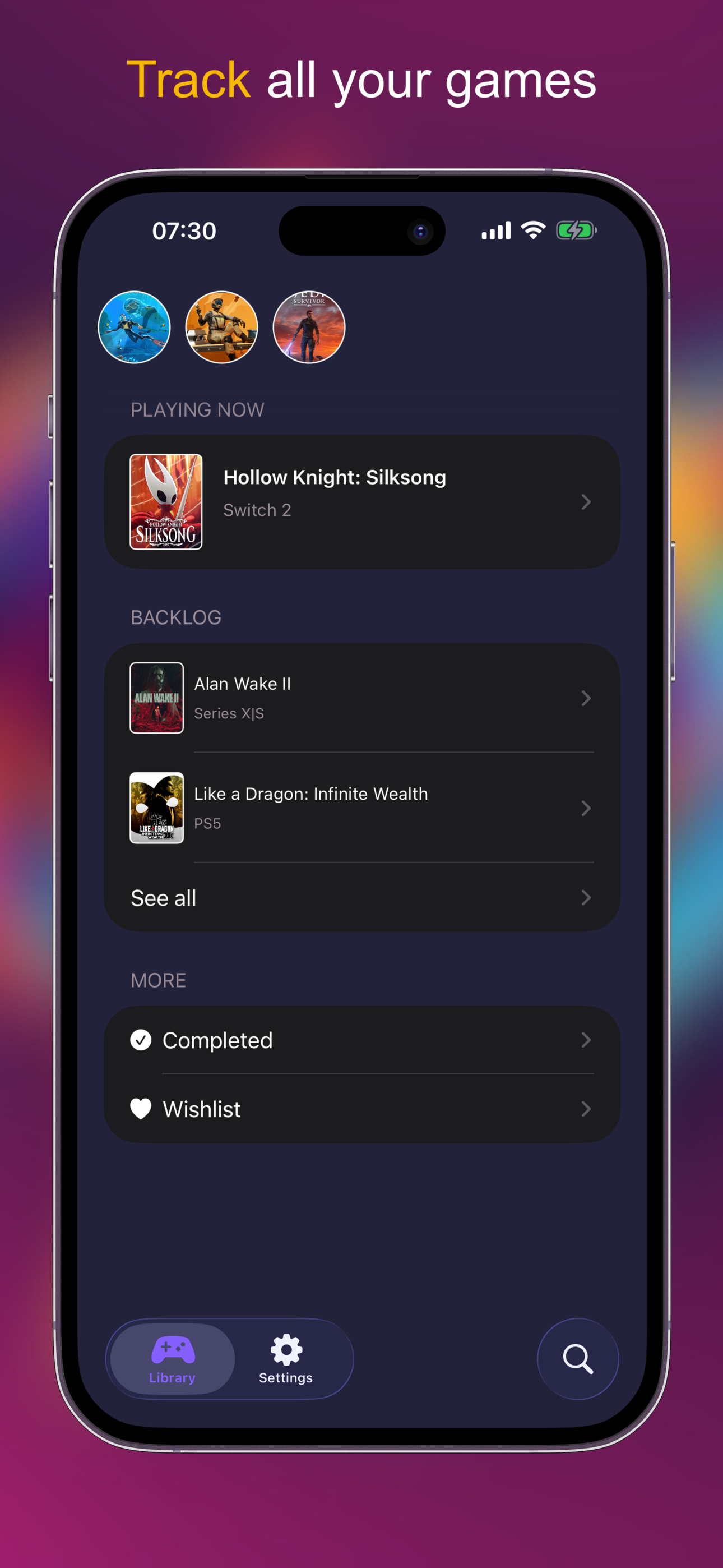 PixelTrove: Game Tracker