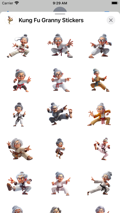 Screenshot #1 pour Kung Fu Granny Stickers