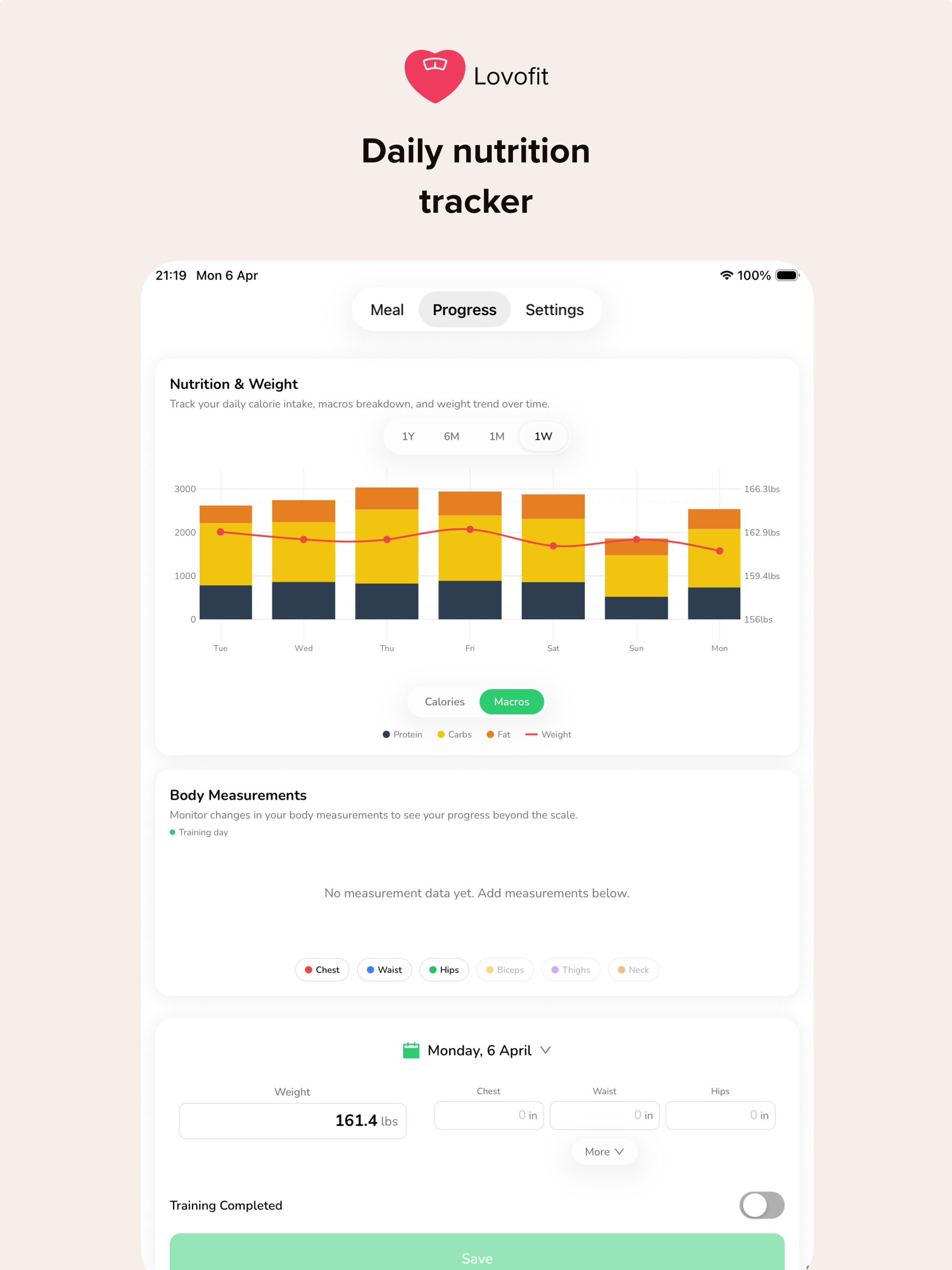 Calorie Counter - Lovofit