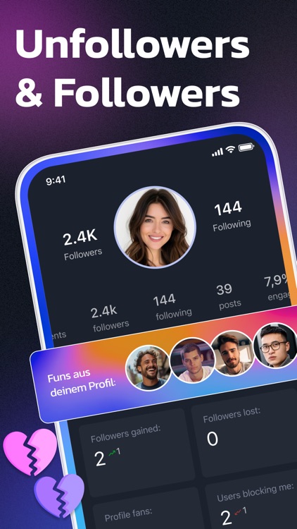 Unfollow on Instagram, Tracker