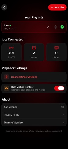 IPTV Streamly Screenshot 2 of 4