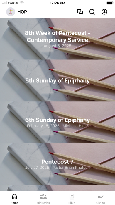 House of Prayer Lutheran app screenshot