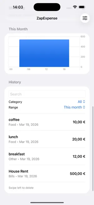 ZapExpense screenshot 2