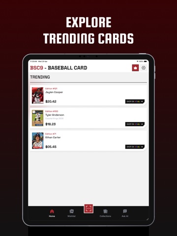 Baseball Card Scanner - BSC9 iPad screenshot