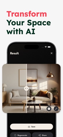Restyle AI - Home Design iPhone screenshot