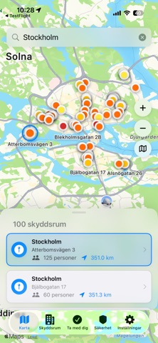 Skyddsrum i Sverige iPhone screenshot 1