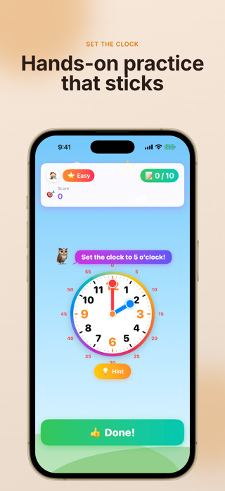 Clock Practice: Tell Time Screenshot 3 of 5